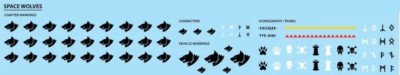 WARHAMMER 40K SPACE WOLVES  Transfers Sheet Decals SPACE MARINES New OOP Command