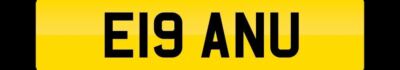 NUMBER PLATE PRIVATE REGISTRATION EUAN U E19 ANU EUANS EWEN EUEN EWAN CAR REG