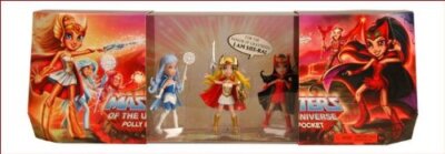 HeMan Masters of the Universe MOTU She Ra Polly Pocket 3 Doll Set - 2011 SDCC Co