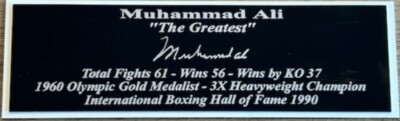 Muhammad Ali Autograph Nameplate Boxing Photo Robe Gloves 