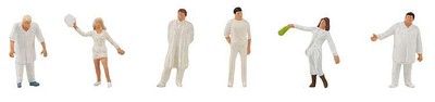 Ho Scala Laboratorio Assistants 6 Set Personaggi da Faller 150954