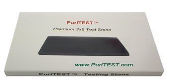 Pro-Quality Gold Test Stone- 6x3 inch Large Test Stone with Professional Rubb...