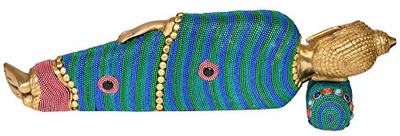 Exotic India Mahaparinirvana Buddha Tibetan Buddhist Deity - Brass with Inlay