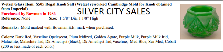 E.E. Ed Bowman Glass 1986 Black Amethyst Wetzel Regal Knob Vintage Salt Dip S505