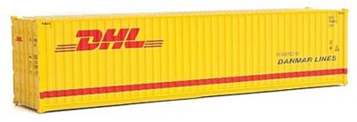 Walthers-Acc 40' DHL Hi-Cube Corrugated-Side Container - HO Scale Model Train