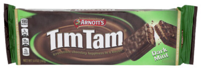Arnotts Tim Tam Dark Mint Chocolate Cookies 5.8 oz (Pack of 12)