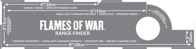 Flames of War: Etched Range Ruler