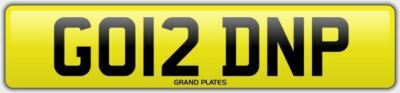 Gordon P number plate GO12 DNP Cherished car reg GORDONS GORDY GORD FEES PAID