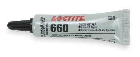 Loctite 209765 Retaining Compound,Quickmetal(R),6Mltube 660(Tm)