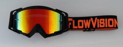 Flow Vision Rythem  Motocross Goggle: Black/Orange