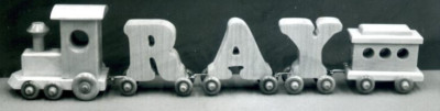 BLUEPRINT / INSTRUCTIONS Name Train Toy Train Woodworking Blueprint Plan