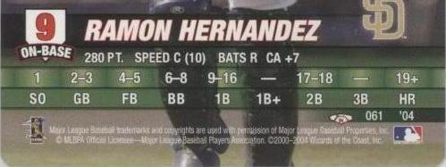 2004 MLB Showdown Trading Deadline - Ramon Hernandez #061