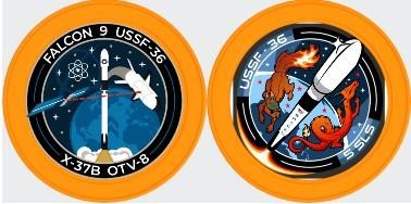 FALCON 9 USSF-36 MISSION SPACE MISSION TOKEN MEDALLION COIN OTV-8