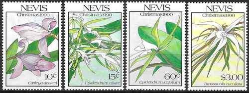 Timbres Flore OrchidÃ©Es Nevis 548/551 ** (63459dh)
