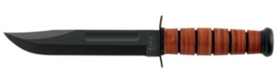 Ka-Bar KaBar Knives Full-Size USMC KA-BAR Straight Edge 5017 with Glass Sheath 