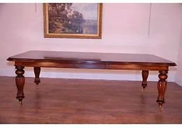 dining reproduction protector mahogany extending extendable turned felt victorian leg table ended ad