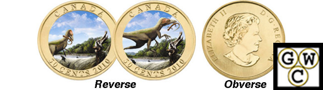 2010-50 Cents 'Sinosauropteryx 'Dinosaur Exhibit- Lenticular Coin(12742)
