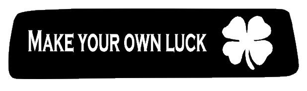 Fits 2007-2015 Jeep Wrangler JK 3rd brake light decal cover Make Your Own Luck