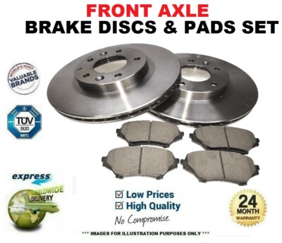 Front Axle BRAKE DISCS and BRAKE PADS SET for VW SCIROCCO 2.0 TDI 2010-on