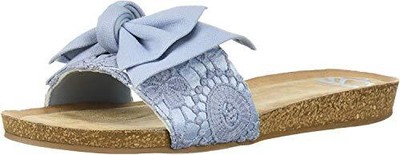 Fergalicious Women's Mallory Flat Sandal, bluebird, 5 M US