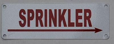 Sprinkler Right Arrow Sign (White, Reflective !!, Aluminium 2X6)