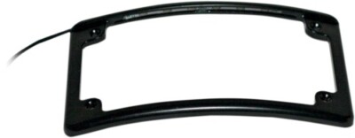 Custom Dynamics Black Radius LED Motorcycle License Plate Frame LPF-RAD-B-LP