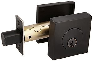 Emtek 8469US19 EMT 8469 US19 SQUARE SGL CYL DB 238 234 BS