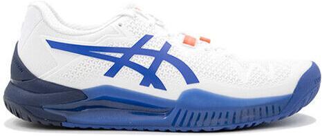 Size 8.5 - ASICS Gel Resolution 8 White Lapis Lazuli Blue W