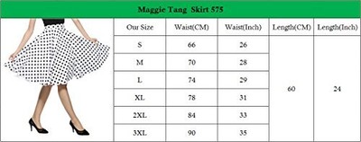 Maggie Tang 1950s Vintage Retro Polka Dots Swing Rockabilly Casual Skirts NW XL