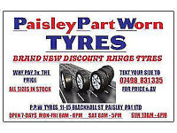 **OPEN 7 DAYS ** MATCHING PAIRS & SETS BRANDED PWORN TYRES ALL SIZES IN STOCK#PUNCT-REP £15 TAXI £10