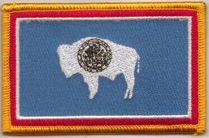 Wyoming US State Flag Embroidered Patch T8