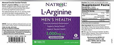 L-Arginine 3000 mg. Extra Supports Sexual Health and Erectile Function