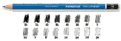 Staedtler Mars Lumograph Pencils - Choose your degree of hardness and quantity