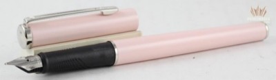 SHEAFFER AGIO 9097 WHISPERING PINK WITH CHROME TRIM FOUNTAIN PEN GORGEOUS DESIGN