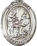 St. Zita sterling silver medal