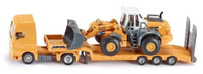 FARMER SIKU 1839 Low Loader / Liebherr 580 Front End Loader 1:87 Diecast Model