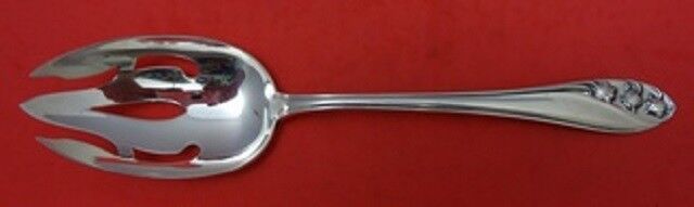 Lily Of The Valley By Gorham Sterling Silver Serving Spoon Pierced Orig 8 1/2"