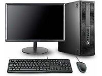 1 Year Warranty HP Desktop Computer Quad Core 4GB Ram 120GB SSD Monitor Keyboard and Mouse