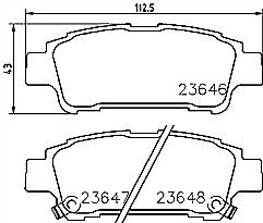 Saab 9-3 YS3D 2.0 SE Turbo Genuine Braymann Rear Brake Pads Set