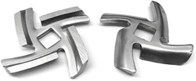  (2) Cuchillo Con Cuchilla Para Picadora De Carne Inoxidable Para Waring 026552 