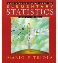 ELEMENTARY STATISTICS (ANNOTATED INSTRUCTOR'S EDITION) By Mario F. Triola *VG+*