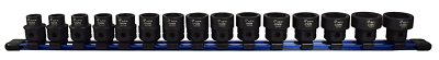 Astro Pneumatic 78215 Metric 1/2'' Drive Low Profile Nano Impact Sockets 15pc