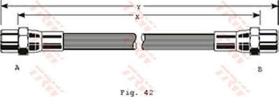 BREMSSCHLAUCH BREMSLEITUNG HINTEN RECHT LINKS TRW PHA119 P FÜR AUDI 80,B2,B1