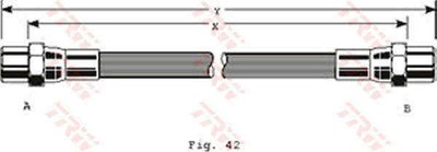 BREMSSCHLAUCH BREMSLEITUNG HINTEN RECHT LINKS TRW PHA119 P FÜR AUDI 80,B2,B1