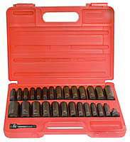 Sunex 3360DD 28 Piece Sae And Metric Impact Socket Set 5/16-1'' 8-22Mm