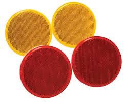 American Motorhome RV Round Amber Reflector  3"