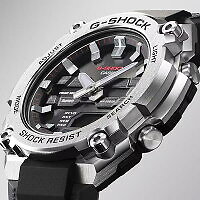 Pre-owned Casio G-shock G-steel Gst-b600-1ajf Black Men's Watch In Box