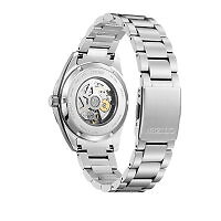 Pre-owned Citizen Black Analog Mechanical Auto Stainless Men Nb1050-59h With Box