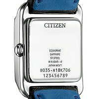 Pre-owned Citizen L Square Collection Ew5600-10e Black Women's Watch In Box