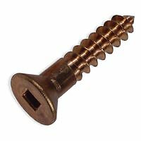 Flat Head Square Drive Wood Screws Silicon Bronze #14 x 4'' 5PC NEW